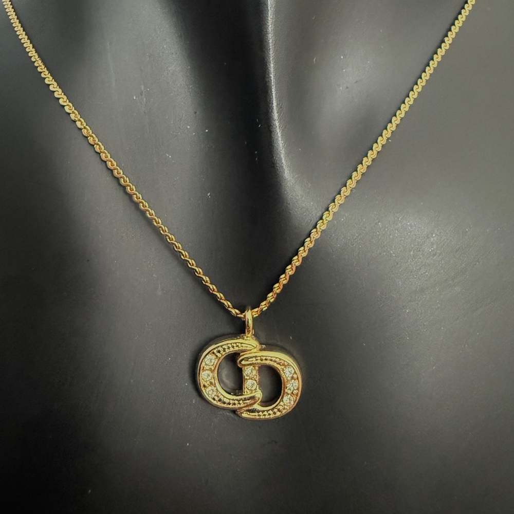 Dior Cd Rhinestone Necklace - Picture 3 of 8